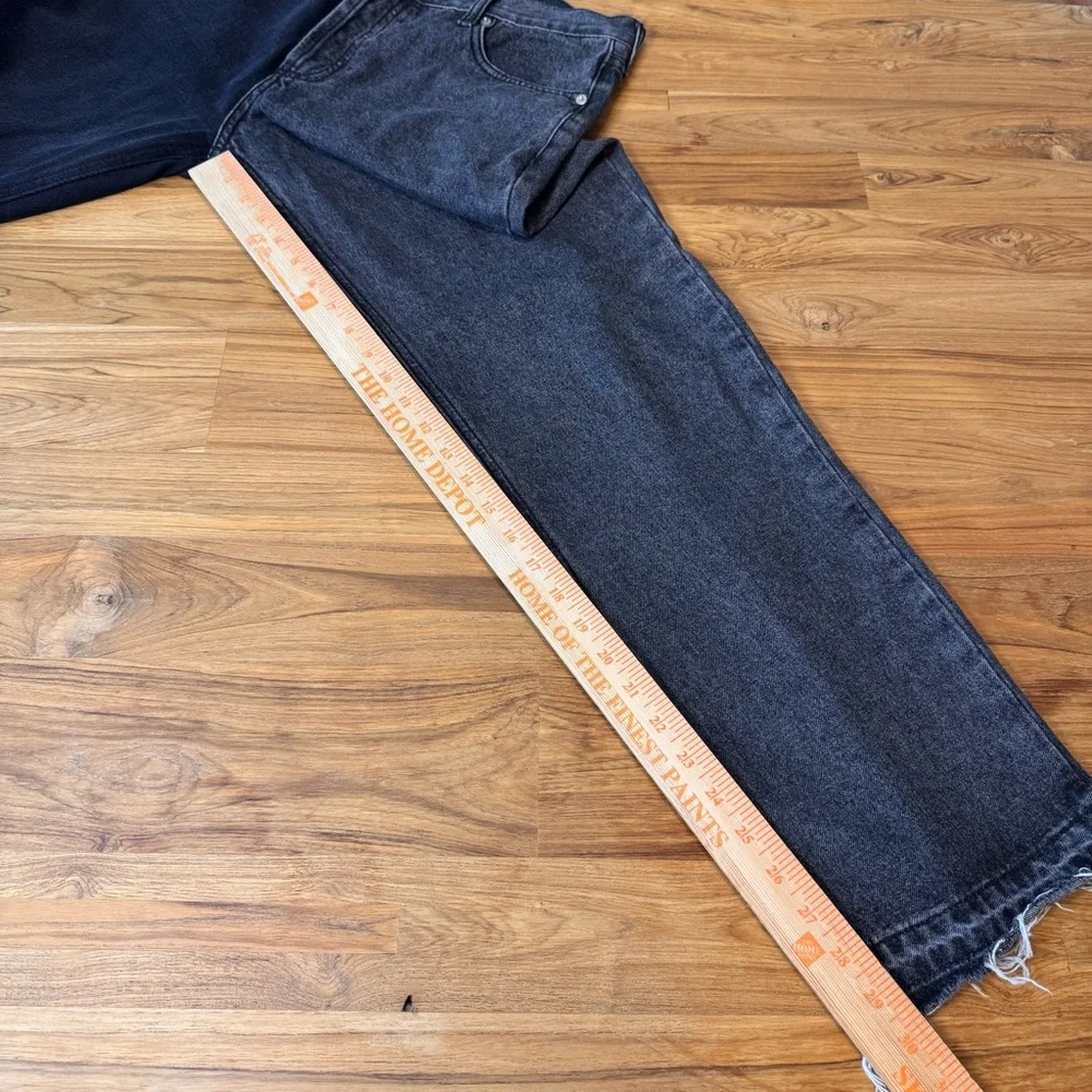 Princess Polly Two Tone Black Denim Jeans Women’s 8 100% Cotton - Picture 6 of 12